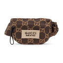グッチ GUCCI 767934 FACPM 9441 ベルトバッグ ブラウン系 エコナイロンGG ウエストポーチ クロスボディバッグ ななめ掛け Outlet...