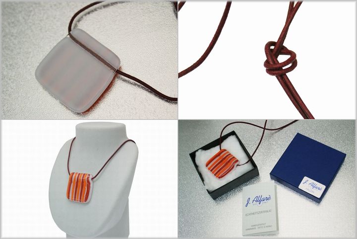 J.Alfare　　≪ジョセフ・アルファーレ≫チョーカー　/ 03　Square　ワインレッドオーストリアガラス製ハンドメイド　【セール】　スクエア