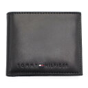 トミー ヒルフィガー 財布（メンズ） トミーヒルフィガー　TOMMY HILFIGER　二つ折り財布　31TL25X005　ブラック Black　牛革 レザー　WELLESLEY　ウェルズリーシリーズ