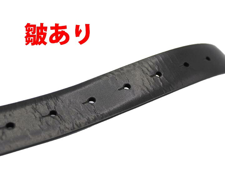 EXCEL BUNCH エクセルバンチの■■■　訳あり特価商品　■■■　#236　Calvin Klein　　≪カルバンクライン≫　　2バックル レザーベルト　11CK020008　牛革レザー　ブラック　ベルトセット　※※ 掲載画像の通りベルト帯に皺がございます。｜アングル2