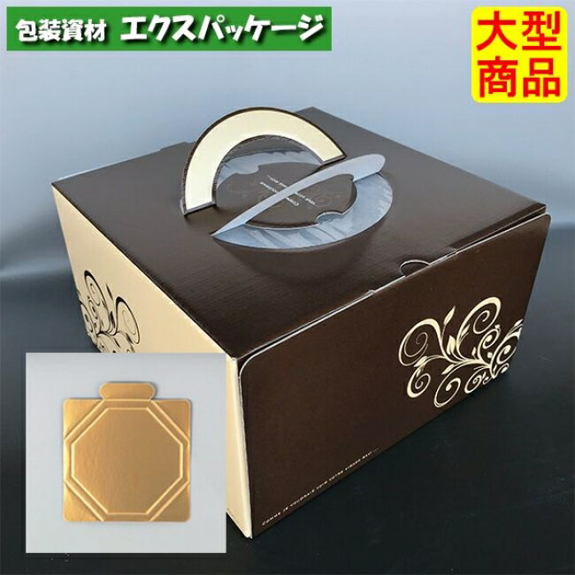 スイートデコ 金台紙付 DE-162T 7号 デコレーションボックス 100枚入 ケース販売 大型商品 取り寄せ品 ヤマニパッケージ
