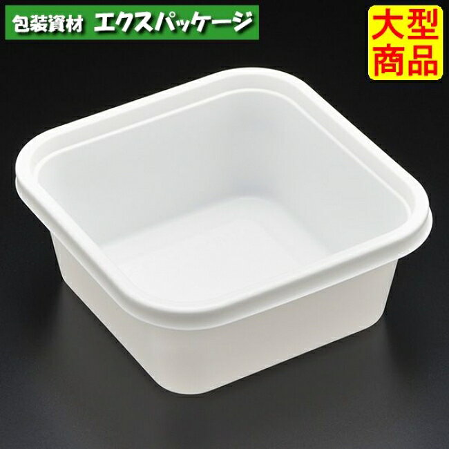 サイズ（外寸)115×115×48mm　　　（内寸)107×107mmケース入数/800(100枚×8袋)重量/12.70g材質/PPフィラー容量/380cc色柄/W(白)　商品説明※取り寄せ商品の為、キャンセルや返品はお受けできません。