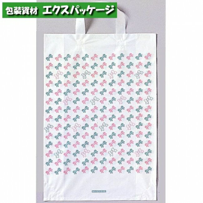 カルチャーバッグ　カラーリボン　大　300枚　HDPE　0497487　ケース販売　取り寄せ品　福助工業