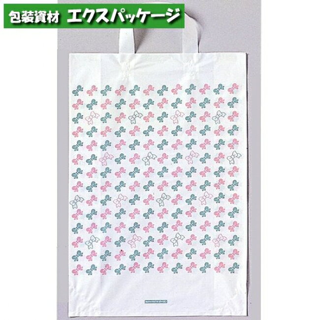 カルチャーバッグ　カラーリボン　中　500枚　HDPE　0497495　ケース販売　取り寄せ品　福助工業