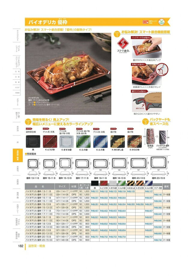 袋 容器 製菓 エクスパッケージのバイオデリカ　優枠　15-13　B　本体のみ　黒　バイオPPF　#RHBU351　1000個入　ケース販売　大型商品　取り寄せ品　リスパック｜アングル2