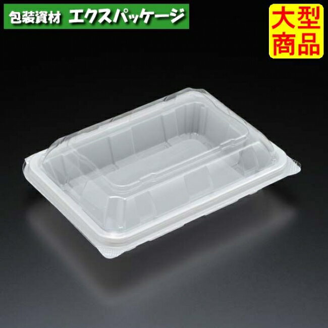 サイズ（外寸)173×127mm　　　（内寸)155×108mm 本体深28mm 蓋高18mmケース入数/800(100枚×8袋)重量/10.14g材質/OPS容量/350cc色柄/W(白)　商品説明●特徴本体とフタが分離しない一体型タイプのフードパック。セロファンテープなどを貼らなくても、本体とフタがカチン嵌め合わせ(はめあわせ)て閉じたままの状態にすることができる「嵌合(かんごう)タイプ」です。※取り寄せ商品の為、キャンセルや返品はお受けできません。