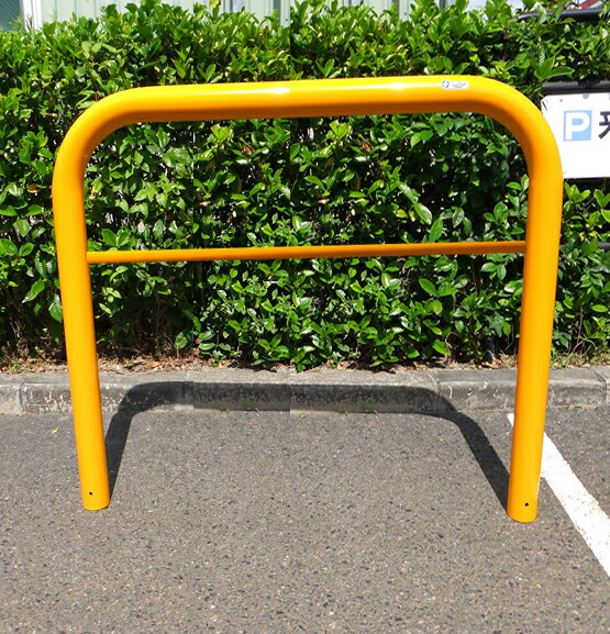 Rakuten - 鉄製車止めゲート横桟付き Φ60.5mm x W1000mm x H650mm 固定式『F6B-10』自宅前・駐車場・歩道で車をガード 格安 DIY 送料無料
