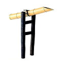竹ししおどし L(長さ)800〜900mm位×H(高さ)640mm 国産天然竹 職人手作り 送料無料 格安