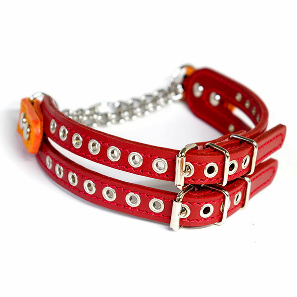 Leather （Medium Dogs） - 革ハーフチョーク：3cm Type チョーカー E-004