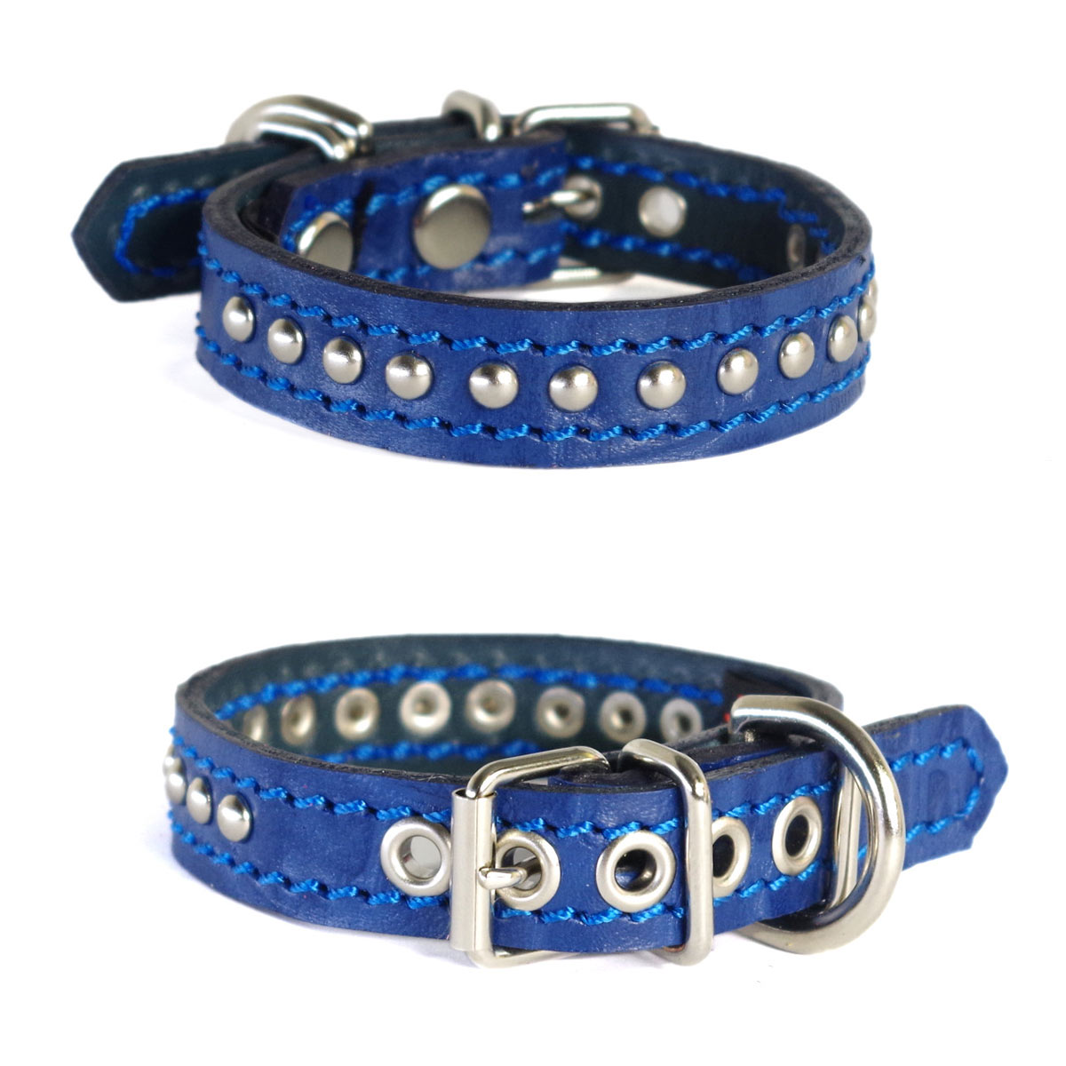 アウトレット：チワワ ヨークシャテリア 小型犬用1.5cm幅革首輪(19cm）