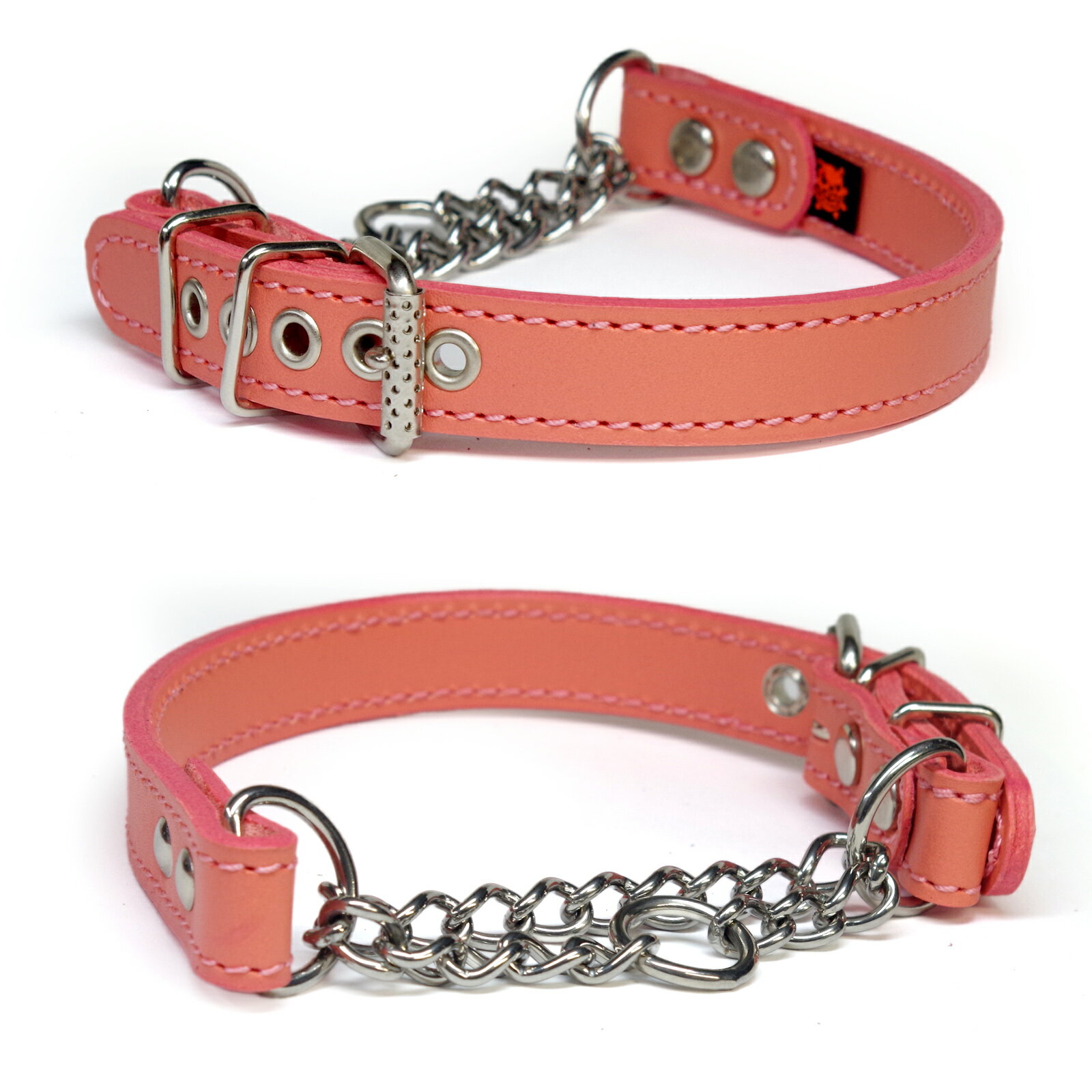 Leather （Medium Dogs） - アウトレット:中型犬用　2cm幅 ハーフチョーカー(頭周り39cm)