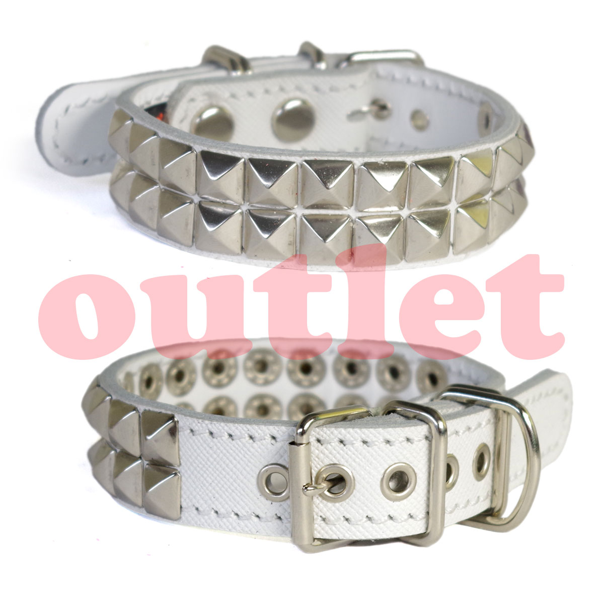 アウトレット：小型犬用2cm幅革首輪(24cm）