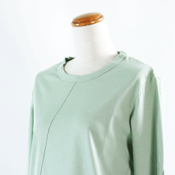 カットソー 38サイズ シビリゼ 春物 81212-22 SSCS lady レディース 1点物 カジュアル 30代 40代 50代 グリーン系新品 正規品