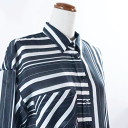 \夏プレミアムSALE/ストライプシャツ シビリゼ フリーサイズ 91205-98 SSBL lady 春物 40代 50代 60代 ブラウス レディース カジ...
