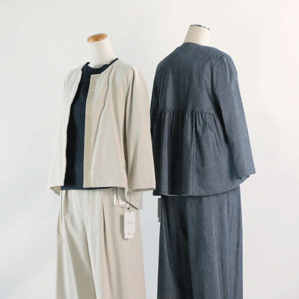 街の洋服屋フタバ コム アン ファム 38サイズ セットアップ 512377-03 40代 50代 レディース ビジネス対応 おでかけ【smtb-TD】【saitama】ジャケット ズボン 新品 正規品 お食事 おしゃれ 通勤 生成り ブルー 入学