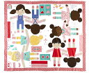 MO-4380 女の子の人形ができるパネル 110*90 未完成品 コットンプリント生地