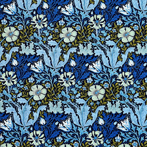 ベスト・オブ・モリス・モリス・マナー・コンプトン/トワイライト MO4870 コットンプリント生地