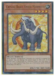 英語版　茶　Crystal Beast Amber Mammoth(U)(1st)(宝玉獣アンバー・マンモス)(BLCR-EN051)