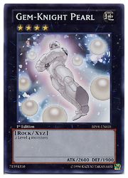 英語版　黒　GEM-KNIGHT PEARL(白レア)(1st)(ジェムナイト・パール)(BP01-EN031)