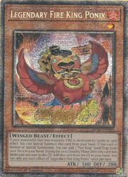 英語版　茶　Legendary Fire King Ponix(STR)(1st)(真炎王ポニクス)(MP25-EN048)