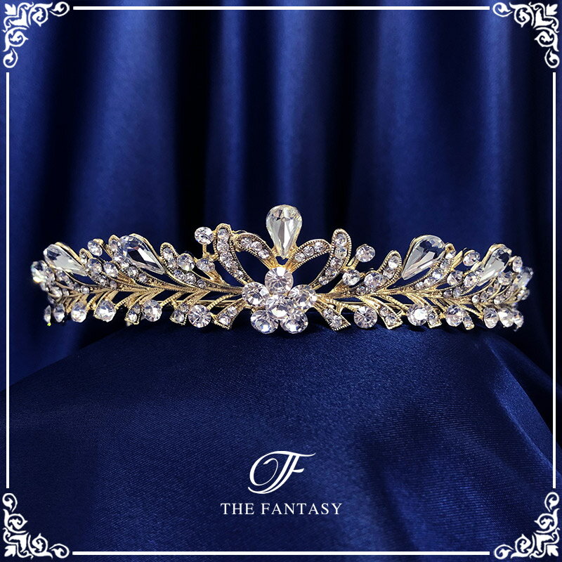 ティアラ 結婚式 ウエディング 披露宴 ブライダル tiara 花嫁 髪飾り 在庫一掃セールプレゼント 贈呈対象 ft7104gd