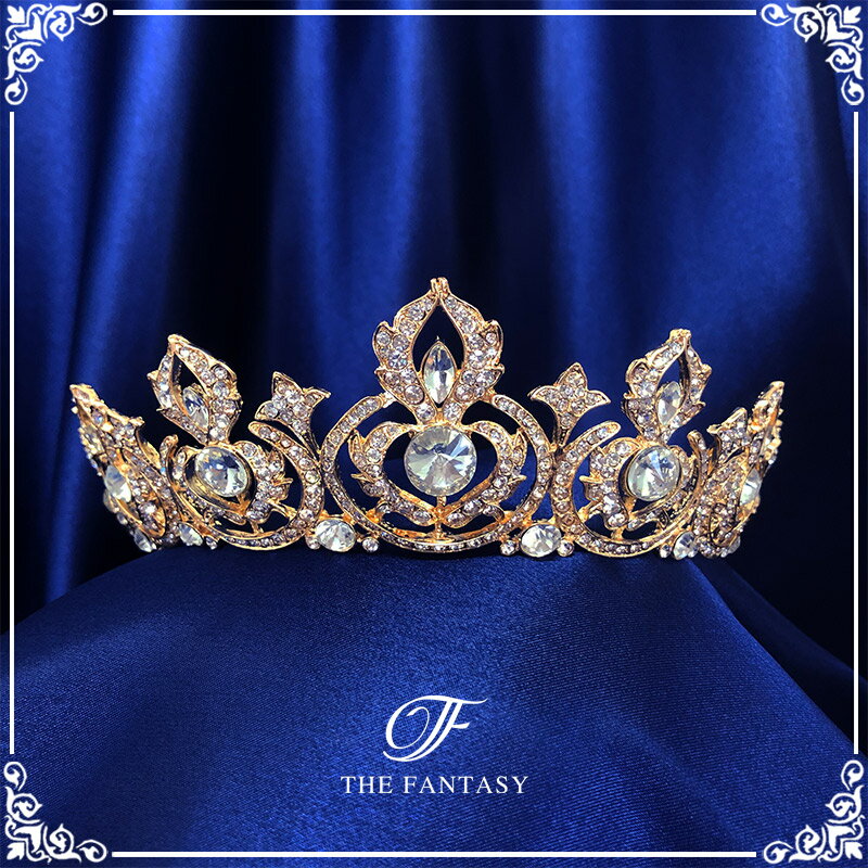 ティアラ 結婚式 ウエディング 披露宴 ブライダル tiara 花嫁 髪飾り 在庫一掃セールプレゼント 贈呈対象 ft7105gd