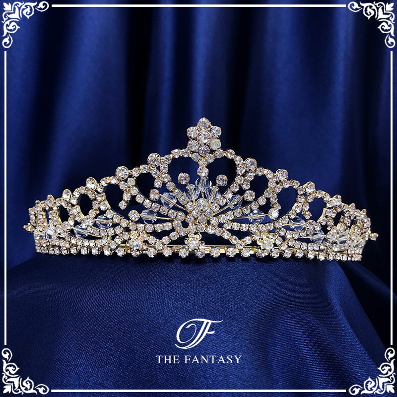 ティアラ 結婚式 ウエディング 披露宴 ブライダル tiara 花嫁 髪飾り 在庫一掃セールプレゼント 贈呈対象 ft7114gd