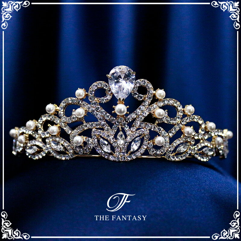ティアラ 結婚式 ウエディング 披露宴 ブライダル tiara 花嫁 髪飾り 在庫一掃セールプレゼント 贈呈対象 ft8047plgd