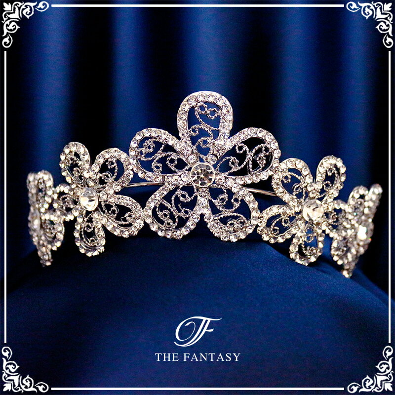 ティアラ 結婚式 ウエディング 披露宴 ブライダル tiara 花嫁 髪飾り 在庫一掃セールかわいい タトゥーシール 贈呈中 ft9007sr