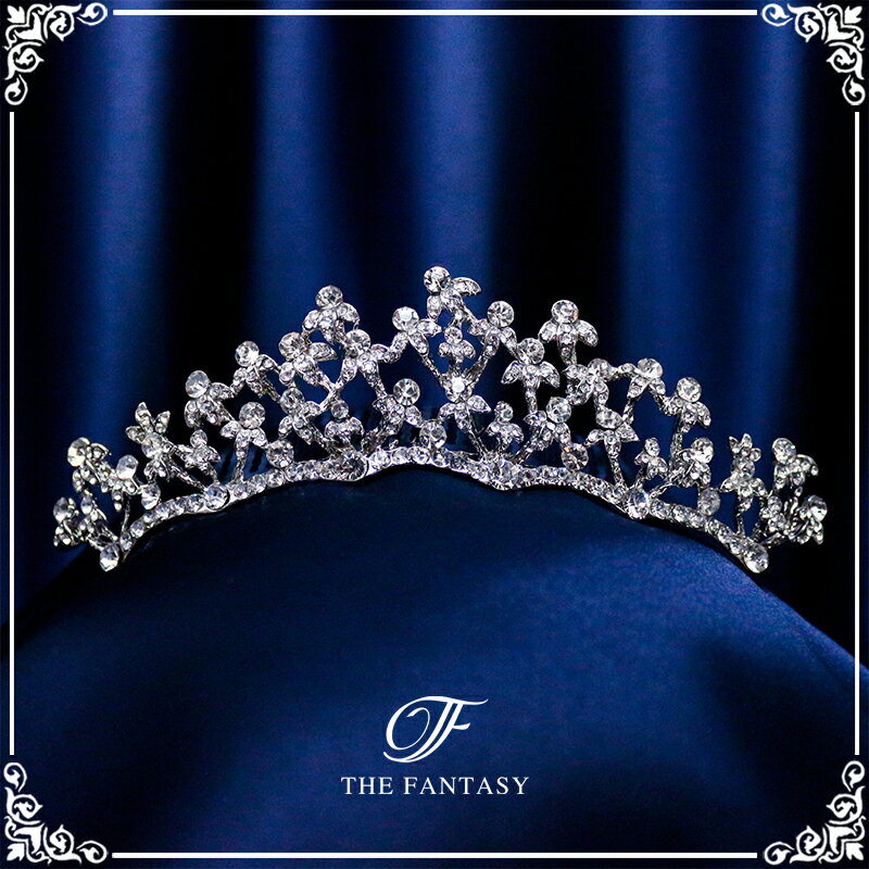 ティアラ 結婚式 ウエディング 披露宴 ブライダル tiara 花嫁 髪飾り 在庫一掃セールかわいい タトゥーシール 贈呈中 ft9008sr