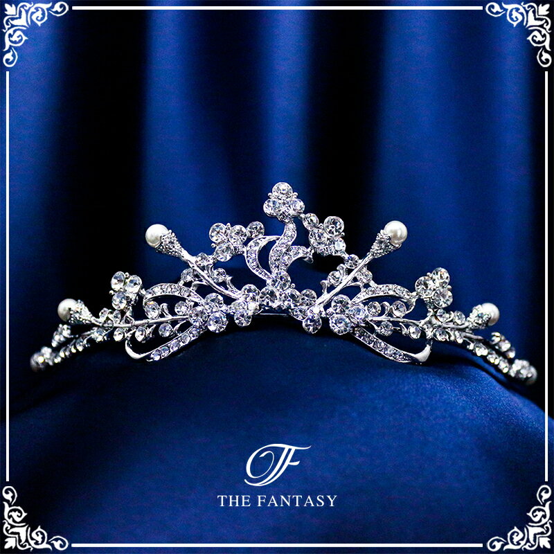 ティアラ 結婚式 ウエディング 披露宴 ブライダル tiara 花嫁 髪飾り 在庫一掃セールかわいい タトゥーシール 贈呈中 ft9061plsr