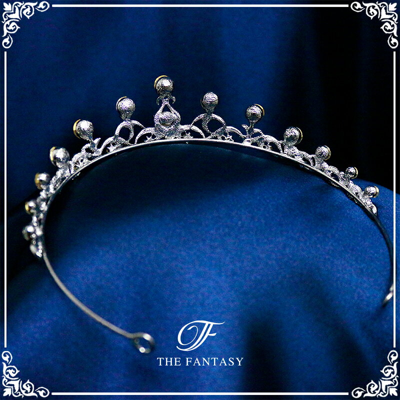 The Fantasyのティアラ 結婚式 ウエディング 披露宴 ブライダル tiara 花嫁 髪飾り 在庫一掃セールかわいい タトゥーシール 贈呈中 ft9075sr｜アングル3