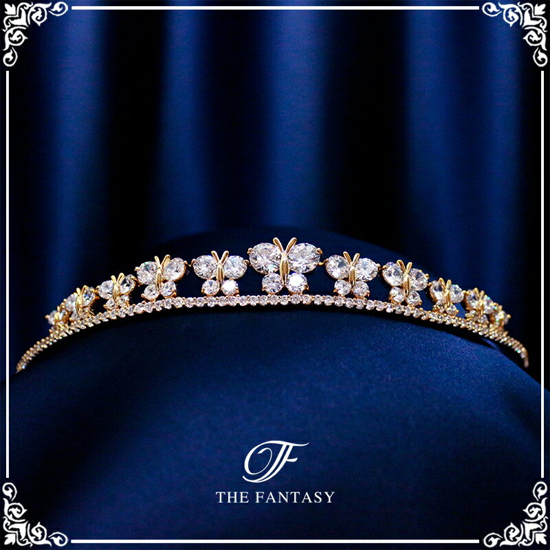 ティアラ 結婚式 ウエディング 披露宴 ブライダル tiara 花嫁 髪飾り 在庫一掃セールかわいい タトゥーシール 贈呈中 ft9212gd