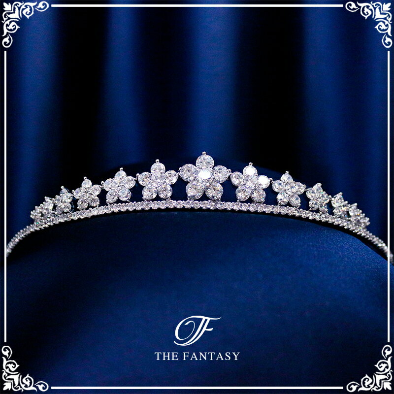 スワロフスキーティアラ ティアラ 結婚式 ウエディング 披露宴 ブライダル tiara 花嫁 髪飾り ft9217sr