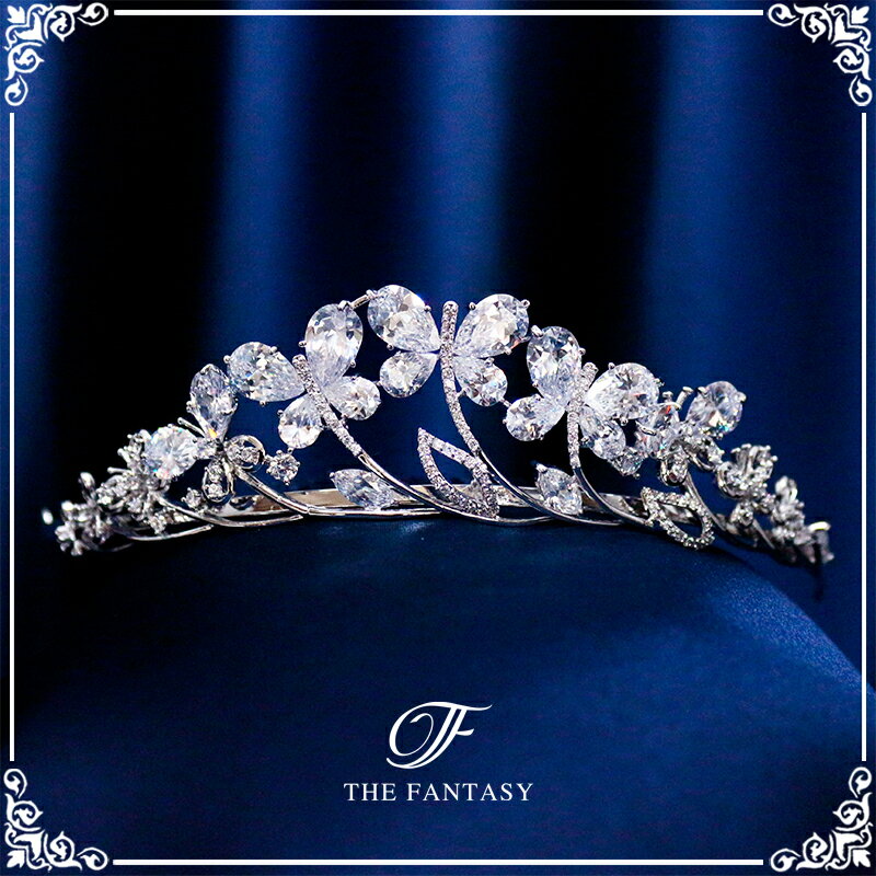 スワロフスキーティアラ ティアラ 結婚式 ウエディング 披露宴 ブライダル tiara 花嫁 髪飾り ft9225sr