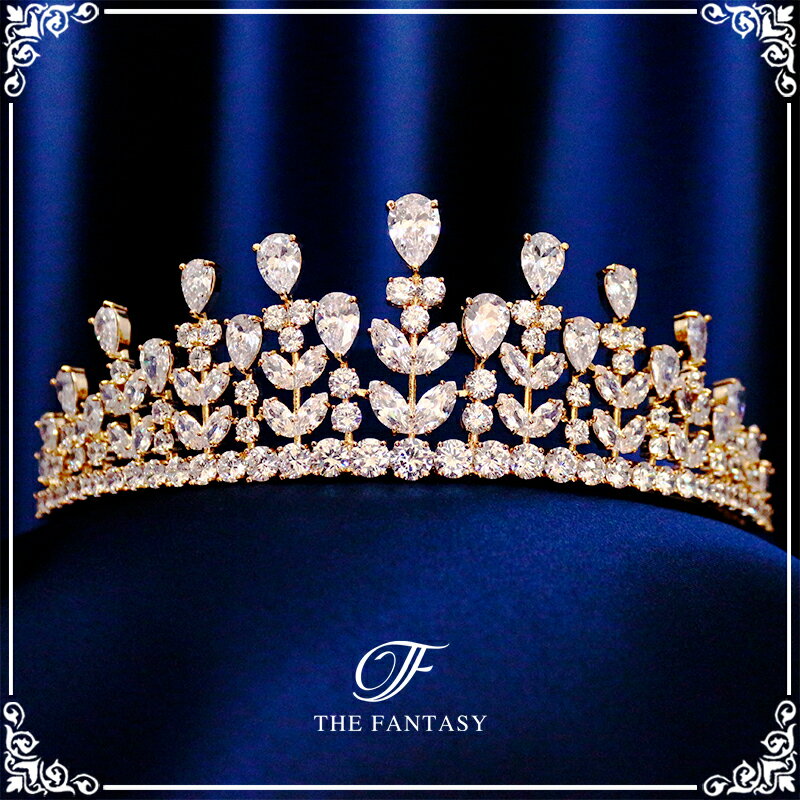 ティアラ 結婚式 ウエディング 披露宴 ブライダル tiara 花嫁 髪飾り 在庫一掃セールプレゼント 贈呈中 ft9235gd