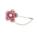 ブローチ フォーマル スワロフスキー 花 パール brooch 在庫一掃セール かわいい タトゥーシール 贈呈中 fxp124pksr