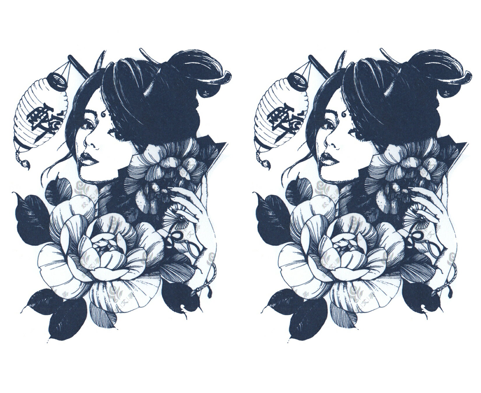 楽天The Fantasyジャグアタトゥー タトゥーシール 2週間で消えるタトゥー ヘナタトゥー 本物志向 美女 2枚セット