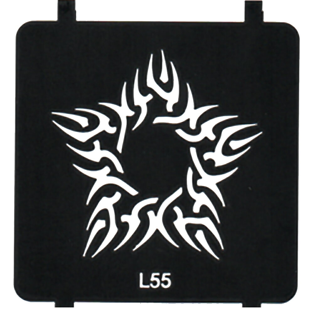 [5枚入り] ヘナタトゥー グリッタータトゥー 用の ステンシルシート トライバル l055