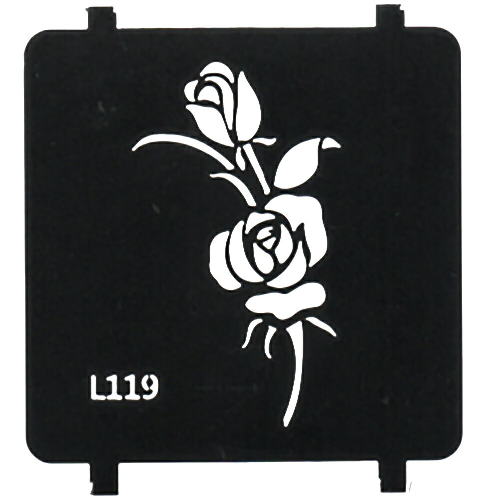 [5枚入り] ヘナタトゥー グリッタータトゥー 用の ステンシルシート 薔薇 l119