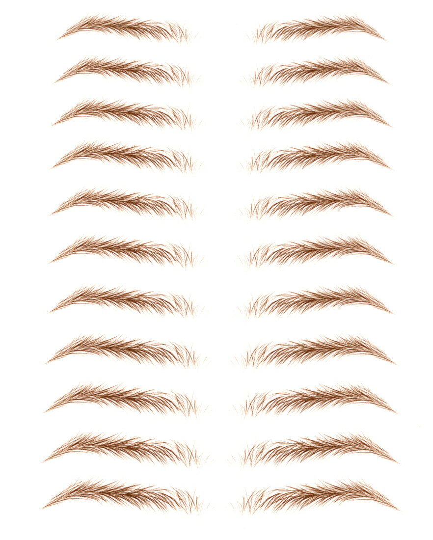 眉毛シール ステッカー 眉シール ブラウン e12b