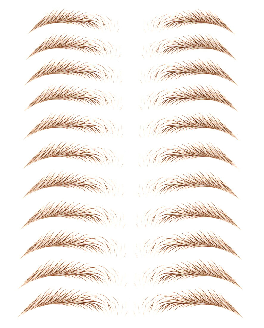 眉毛シール ステッカー 眉シール ブラウン e15b