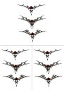 タトゥーシール 薔薇 トライバル hb879［A5サイズ・3枚入り］