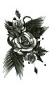 タトゥーシール タトゥーシール 薔薇 翼 hm1108【レギュラー】