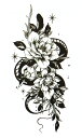 タトゥーシール 花 蛇 レギュラーサイズ hm1475