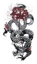 タトゥーシール タトゥーシール 龍 彼岸花 hm1480 【レギュラー】