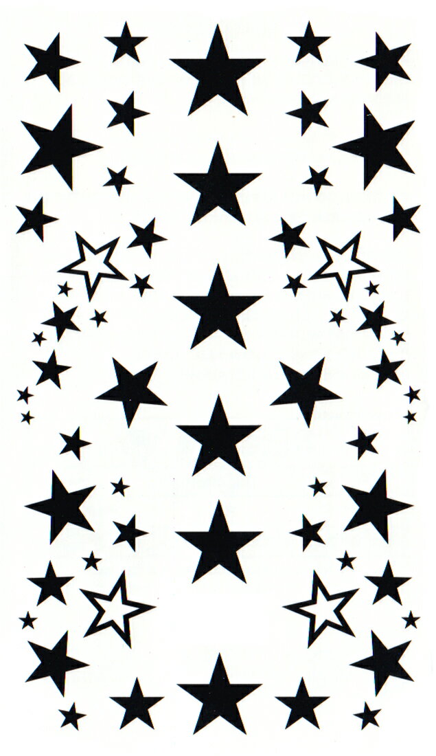 タトゥーシール 星 スター レギュラーサイズ hm1520