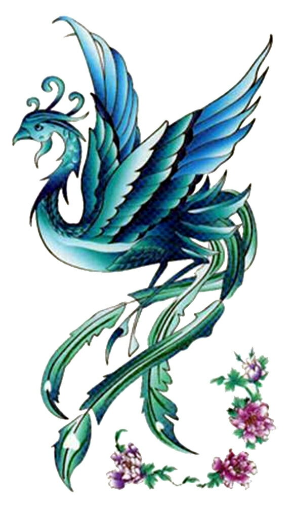 タトゥーシール タトゥーシール 動物 鳳凰 hm217 【レギュラー】