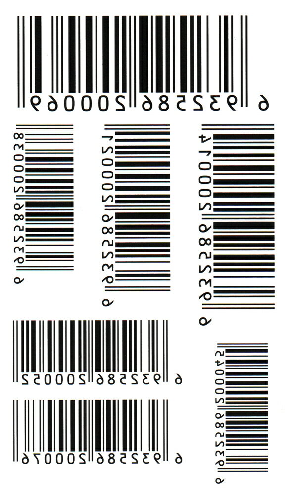 タトゥーシール タトゥーシール バーコード hm448 
