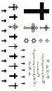 タトゥーシール タトゥーシール クロス 文字 hm603 【レギュラー】